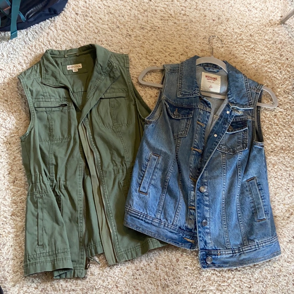 Army Green and Jean Vest